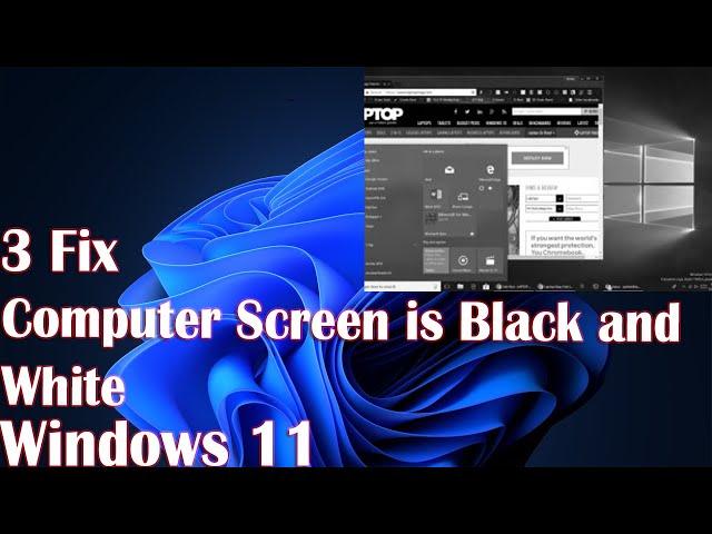 3 Fix Computer Screen is Black and White on Windows 11