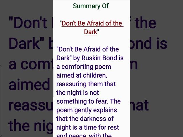 Don't Be Afraid of the Dark Summary