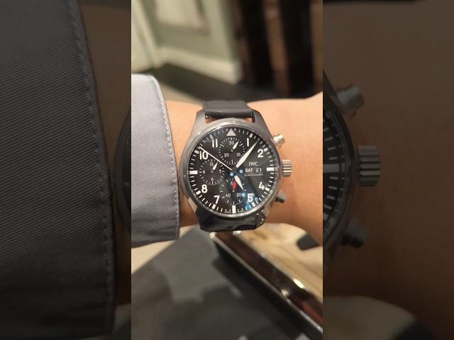 IWC Pilots Chronograph Top Gun in Black Ceramic IW389101 #iwc #chronographwatch #luxurywatch #watch