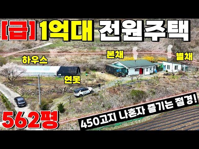 100.탁트인 전망에 본채와별채(찜질방) 가전가구까지 다드리고 손해보고 갑니다.450고지 청정지역 수영장테라스 연못 하우스 과일나무 가득한 남향집 귀농 제천전원주택매매 땅집부동산