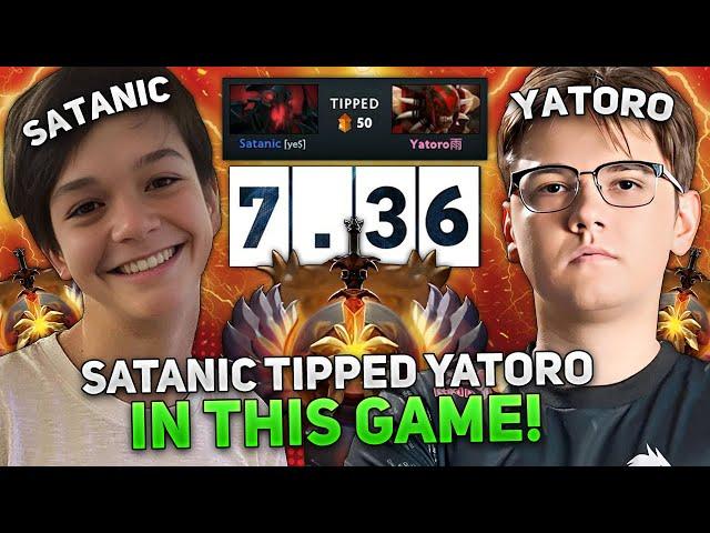 SATANIC TIPPED YATORO IN THIS GAME! | SATANIC on SHADOW FIEND CARRY in NEW PATCH 7.36