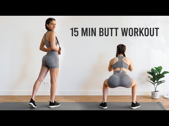 EASY BOOTY WORKOUT AT HOME | 15 min (No Equipment)