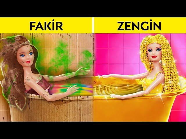 BİR BARBIE SAHİPLENDİK  Barbie Bebeğe Yeni Güzellik Dönüşümü || Minyatür El İşleri 123 GO!