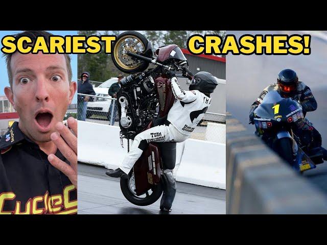 SCARY Drag Bike Crashes, Mishaps & Explosions! 