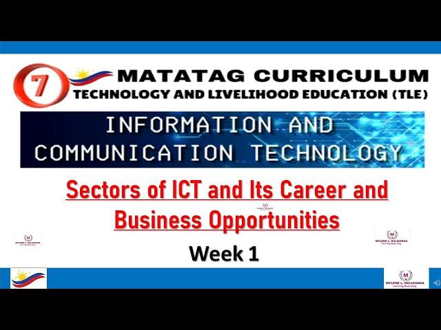 TLE Grade 7 Quarter 1 - ICT Week 1 - Sectors of ICT and Its Career and Business Opportunities