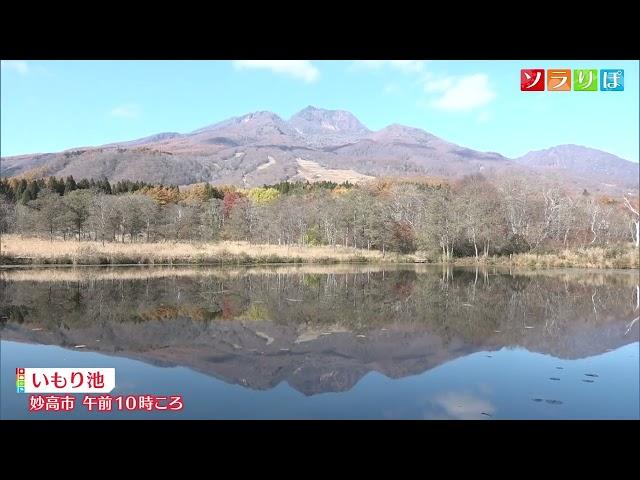 絶景「逆さ妙高山」いもり池の水面にはっきり妙高山の姿 　スーパーJにいがた11月9日OA