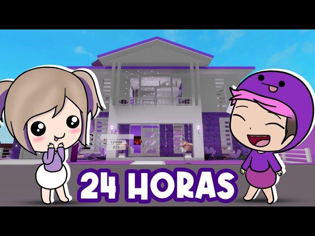 Lynita Bebé Pasó 24 Horas en un Mundo Violeta en Brookhaven Roblox