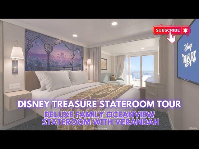 Disney Treasure Stateroom Tour: Deluxe Family Oceanview Stateroom with Verandah