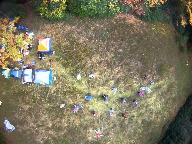 Linville Camping - Quadcopter flies above campers 2