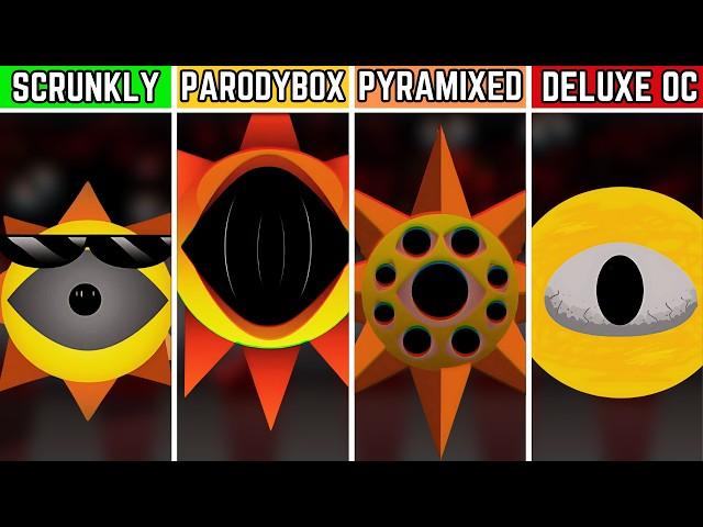 Incredibox Sprunki ALL SOUNDS - Scrunkly VS Parodybox VS Pyramixed VS Deluxe OC