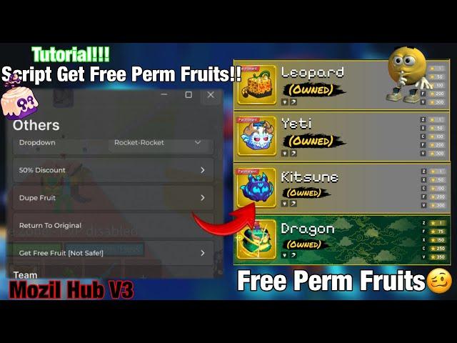 TUTORIAL Get Free Perm Fruit Script Blox Fruits [] - Mozil Hub | TRADE SCAM | STEAL FRUIT | KEYLESS