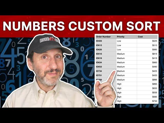 Custom Sort Order In Numbers