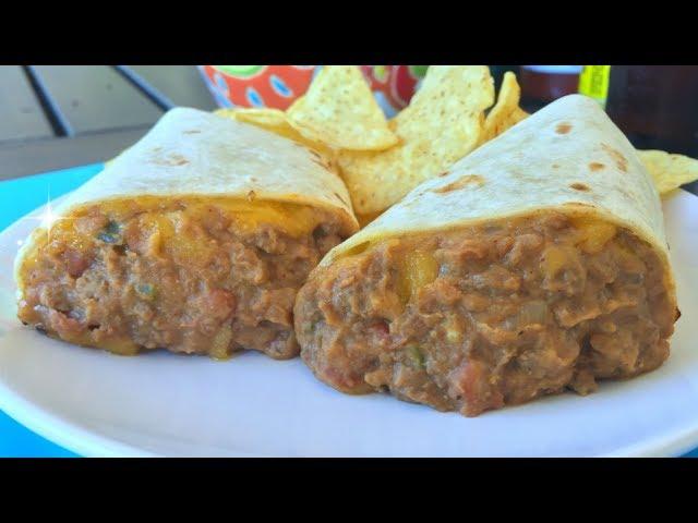 Super Easy Combo Burritos - Drive Thru Style Beef and Bean Burritos