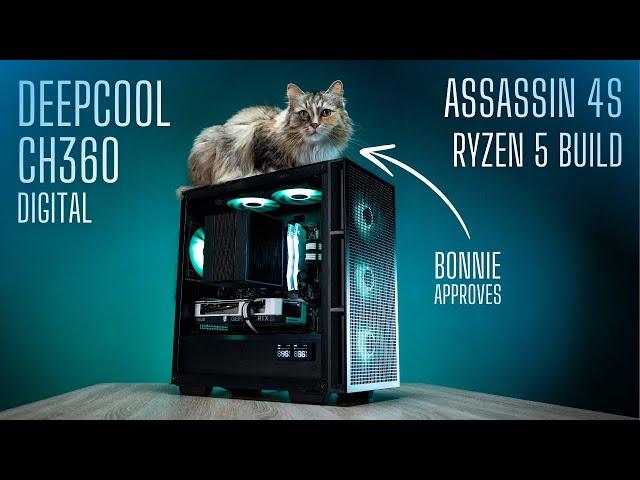 Deepcool #CH360 Digital | Assassin 4S | Ryzen 5 7600X | MATX PC Build | #cat approved