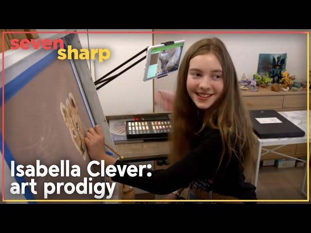 Twelve-year-old girl producing art so realistic people question if she really did it | Seven Sharp