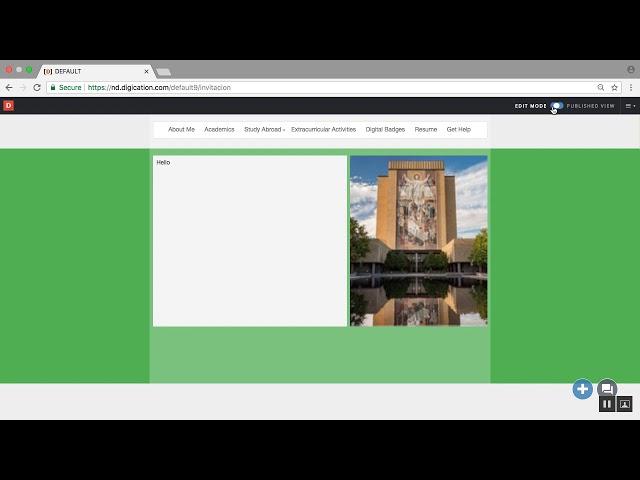 New Digication ePortfolio Tutorial