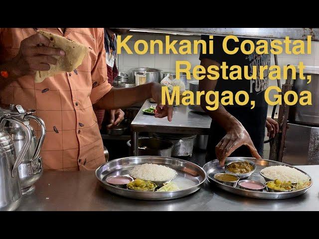 Konkani Coastal Food Delicacy's Goan and Malvani thalis in Margao, South Goa, October 2023