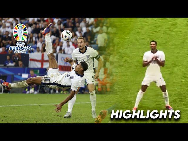 Jude Bellingham Bicycle Kick Goal| England vs Slovakia Highlights Euro 2024