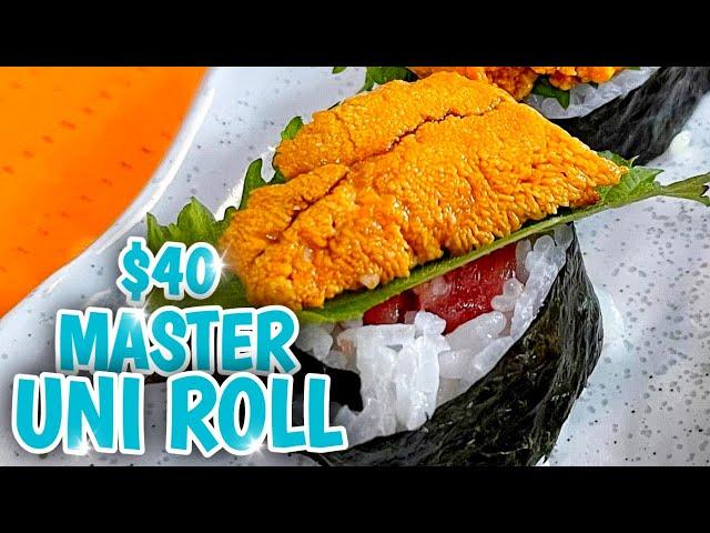 I Tried The $40 Master Uni Sushi Roll