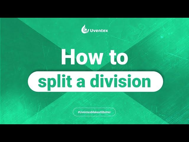 How to split a division or category | Uventex SPorts Hub | Uventex Events