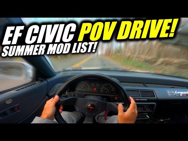 EF Civic POV Drive - Big Changes to the Car This Summer!