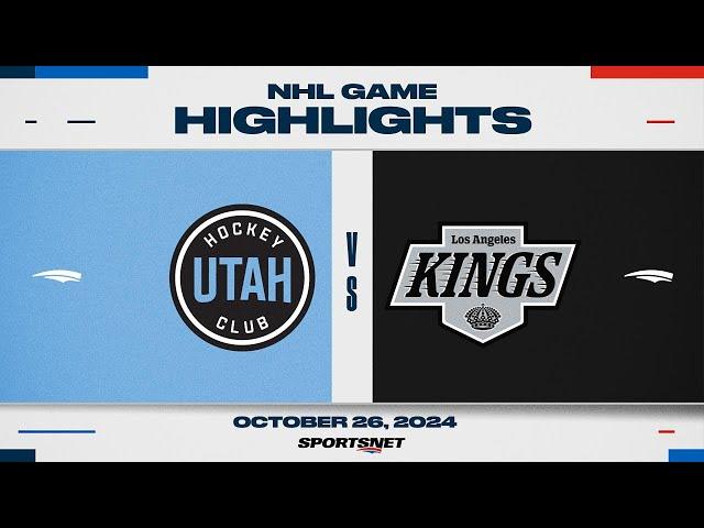 NHL Highlights | Utah HC vs. Kings - October 26, 2024