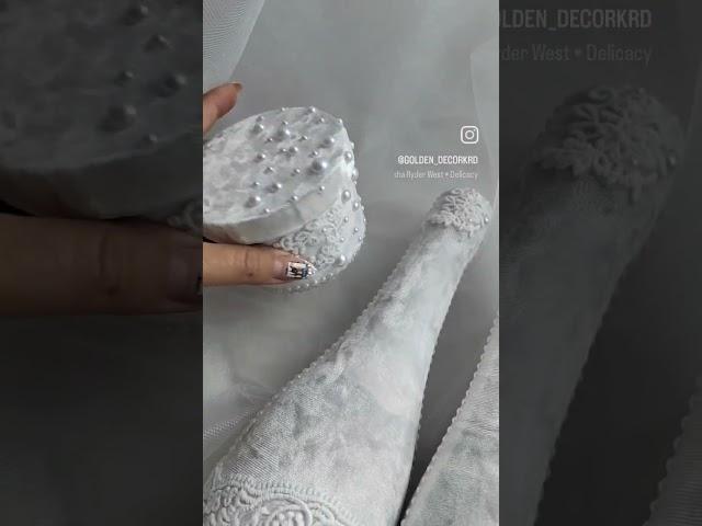 Свадебное шампанское, свечи и коробочка для колец️ Свадебная классика #свадьба2023