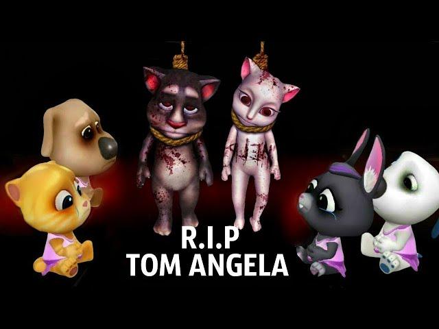 TOM Y ANGELA MURIERON -  My Talking Tom Friends - AMONG US - R.I.P TOM AND ANGELA