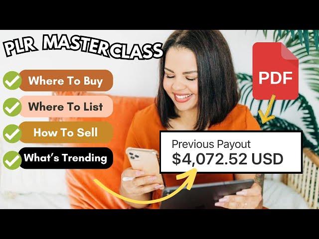 PLR Masterclass | PLR Products | How to sell PLR Products | Edit PLR Products | What to sell NOW! 