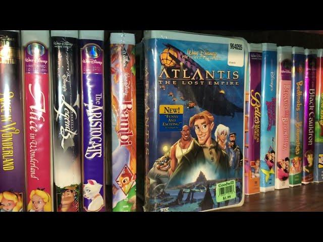 Entire Disney VHS Clamshell Movie Collection, Re-Visited, Animation Live Action Rare Titles OOP Walt