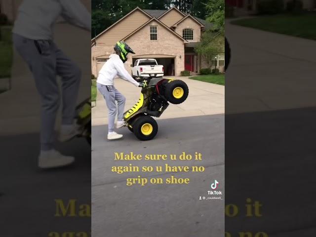 How To Wheelie A Quad!