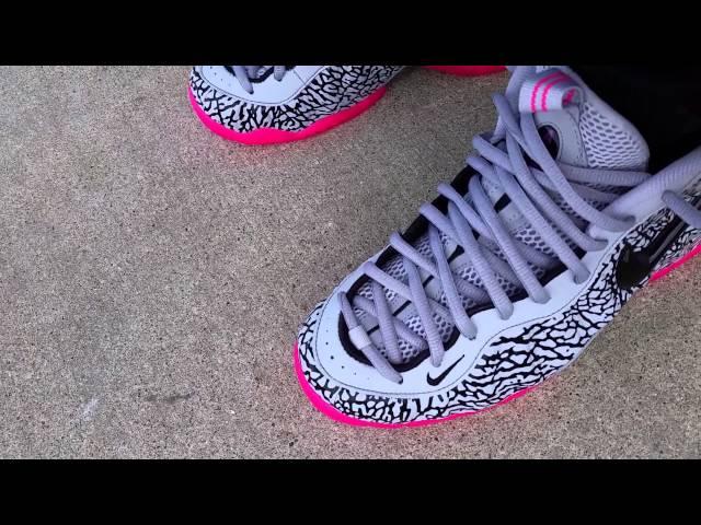 NIKE AIR FOAMPOSITE PRO ELEPHANT PRINT HYPER PINK JORDAN 3 ON FOOT/FEET REVIEW