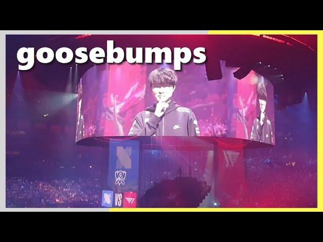 Arena erupts for FAKER Introduction