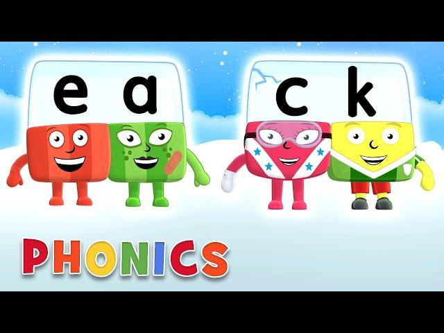 Phonics - Learn to Read | Two Letter Sqauds! | Alphablocks