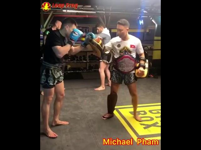 One Championship fighter Michael Pham training with Team Tieu Head coach Philip Tieu