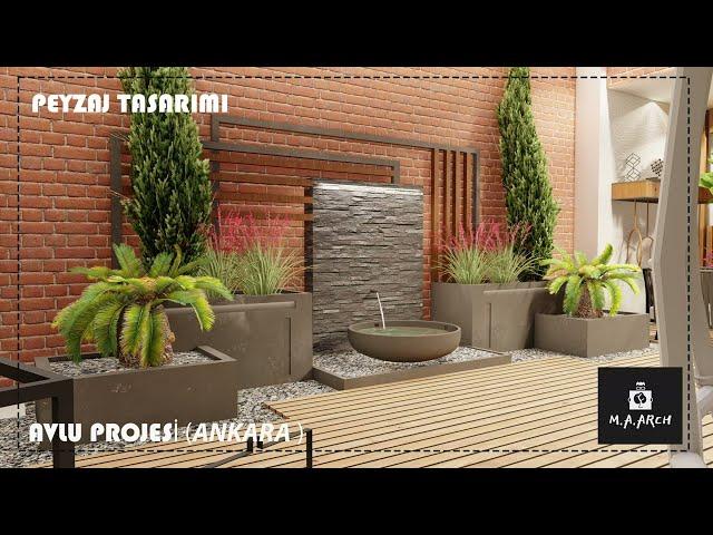 PEYZAJ MİMARLIĞINDA AVLU TASARIM  ÖRNEĞİ  / LUXURY COURT DESIGN