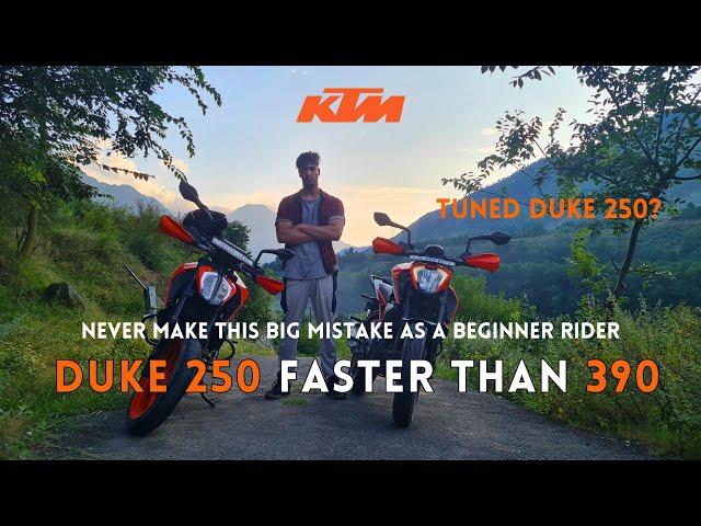 Duke 250 faster than 390! | Beginner riders should never make this mistake!