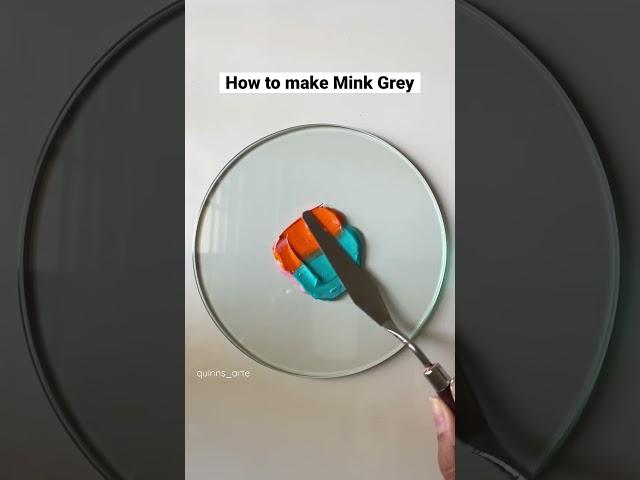 How to make Mink Grey Color | Paint Mixing Videos | Color Mixing | Acrylic | QuinnsArte | #shorts