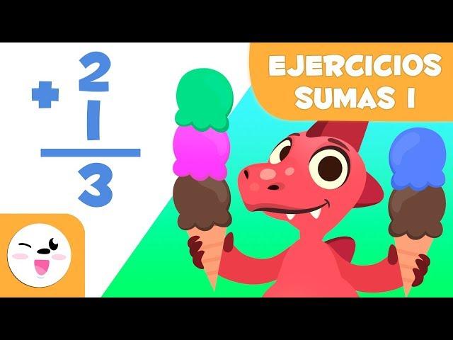 Ejercicios de SUMAS para niños - Aprende a sumar con Dino - Matemáticas para niños