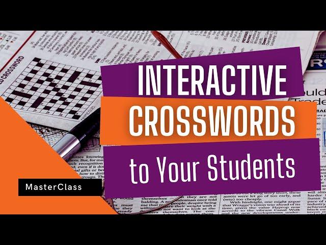 Crosswords using H5P for Engaging Online Education! - Upcoming Masterclass