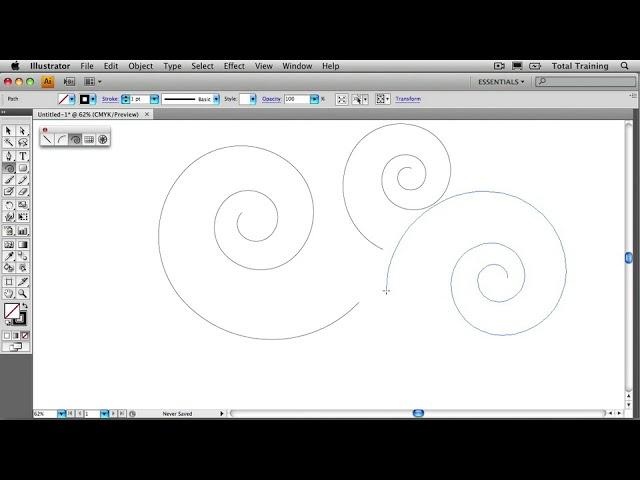 TUTORIAL ADOBE ILLUSTRATOR CS4 #2 : 4  Drawing Lines, Arcs & Grids