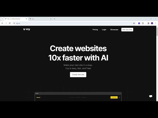 How To Make A Website In Seconds With VZY!