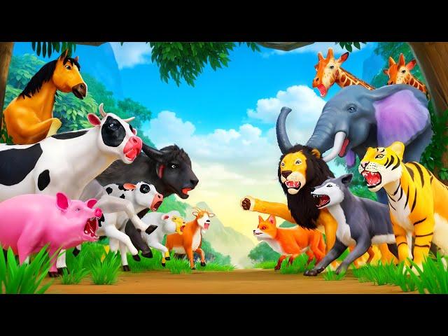 Farm Animals vs Wild Animals: Epic Animal Kingdom Battle for Survival and Supremacy!