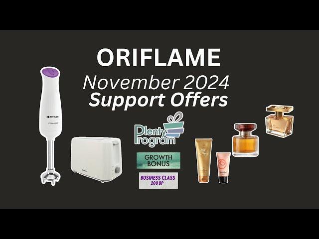 Oriflame Support Program November 2024 | Plenty Program | Invitation Campaign | Business Class