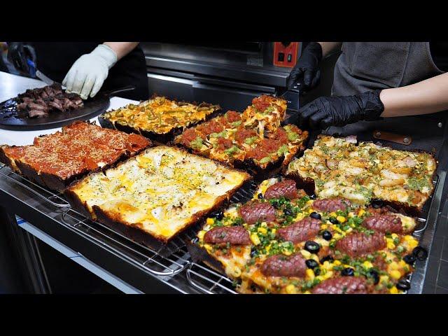 So many pizza ingredients! Popular American Style Pizza - BEST 3 / korean street food