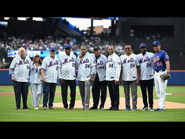 Michael Mays, Willie's Son, Throws First Pitch