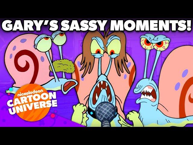 Gary's SASSIEST Moments!  | SpongeBob | Nicktoons