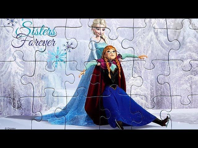 FROZEN Disney PUZZLE Video for Kids Elsa Anna Ravensburger Jigsaw Puzzle