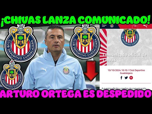  CONFIRMADO | ¡Chivas ANUNCIA el Despido de Arturo Ortega Tras el FRACAS0 en el Play In!