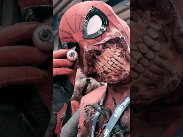 Zombie Spiderman points his eye in my direction #zombie #zombies #zombievideo